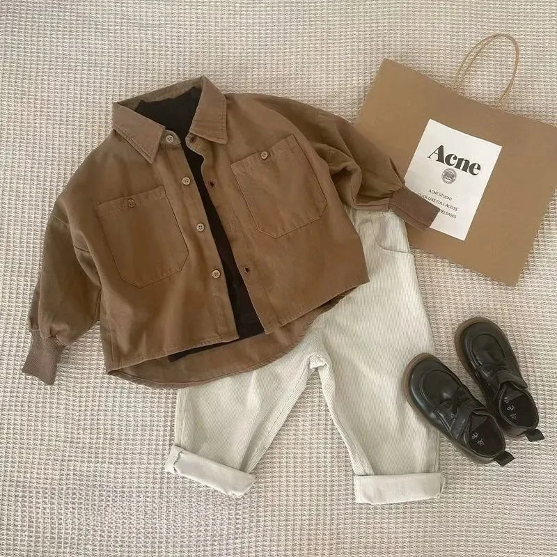 

Весенне-осенний костюм для малышей, комплекты одежды для мальчиков, комплекты рубашек и штанов для маленьких мальчиков, детский комплект от 2 до 6 лет