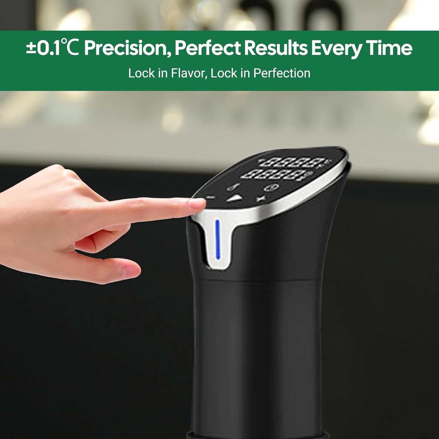 2.4G WIFI Sous Vide Cooker Gison Sous Vide Machine APP Control 1100W Immersion Circulator APP Recipes Timer Alarm Fast Heating