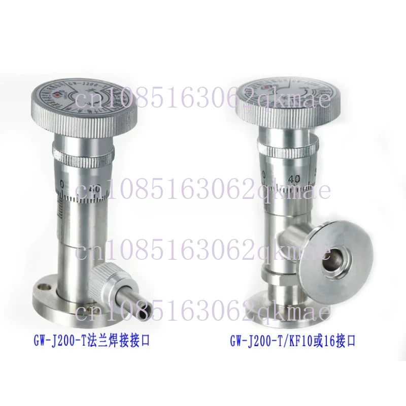 

High Vacuum Micrometering Valve GW-J200 GW-J30-T Stainless Steel Pin Valve Degassing Vacuum Flow Manual Control Valve