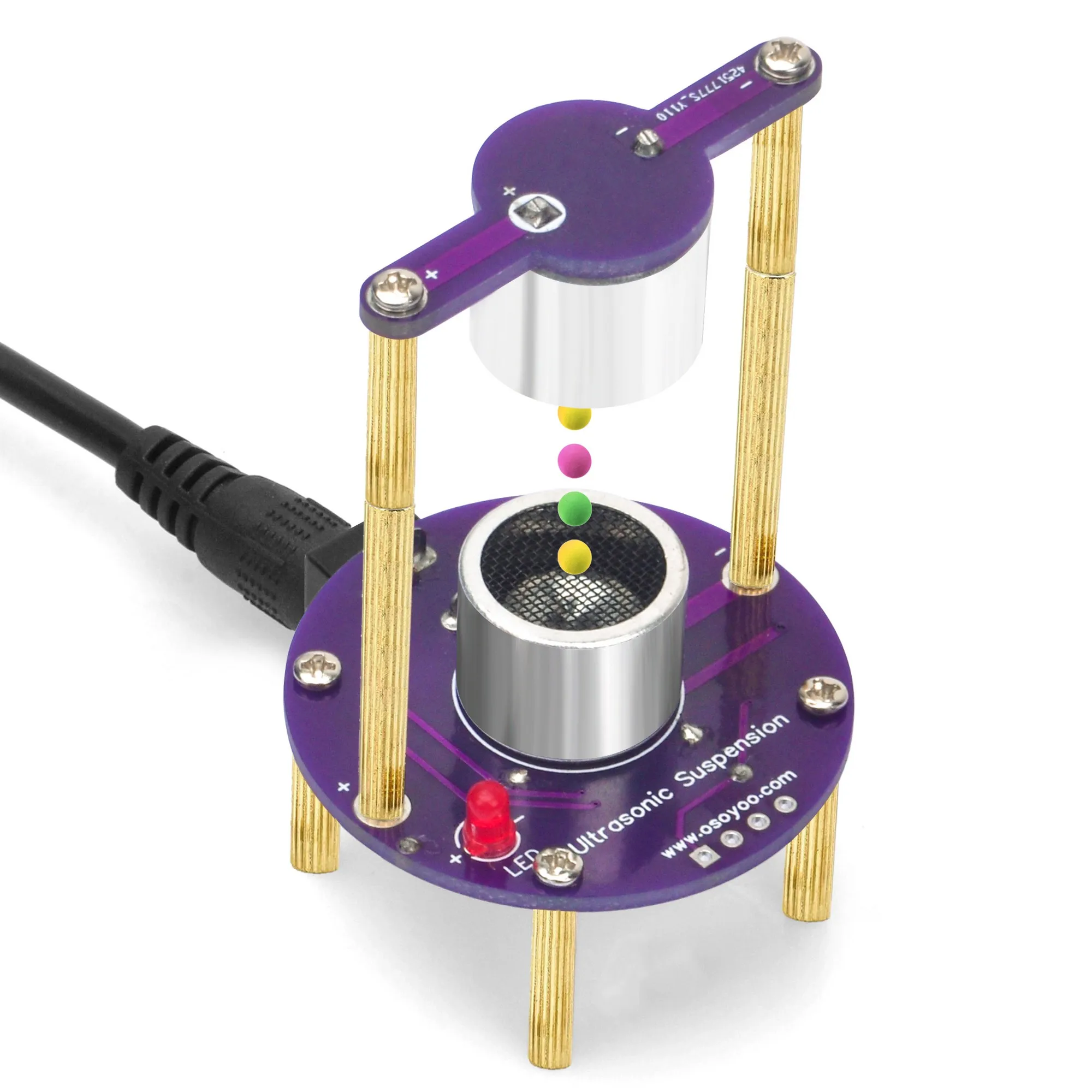 Zestaw do ćwiczeń lutowania DIY OSOYOO – Projekt elektroniki z lewitacją ultradźwiękową, zasilany przez USB, z wstępnie zlutowanymi chipami