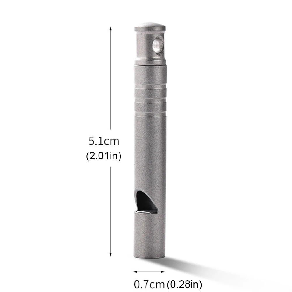 야외 티타늄 비상 호루라기 초경량 미니 EDC 호루라기 목걸이 착용 생존 탐험을위한 애완 동물 훈련 호루라기 저항