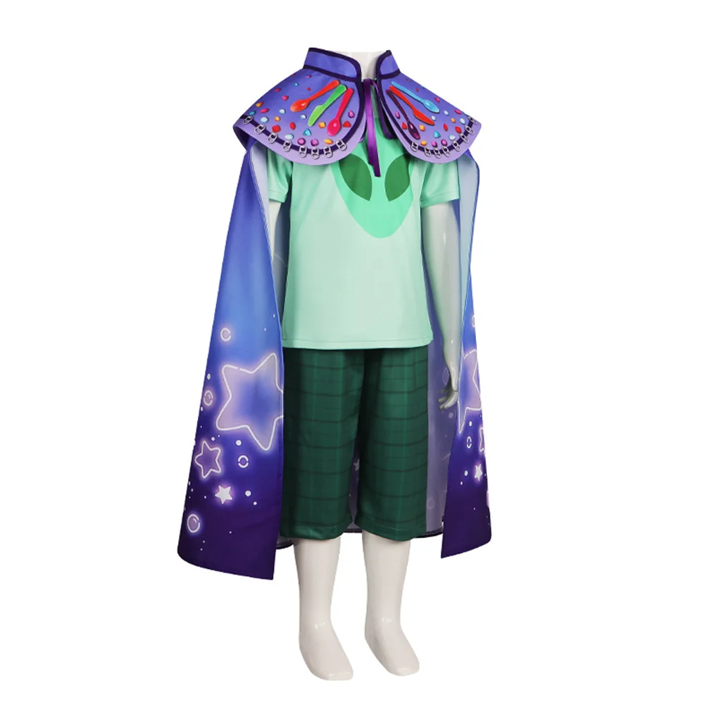 Movie Special Correspondent Cosplay Costume Boys Purple Casual Uniform Set Child Summer Adventure Set Eo Halloween Party Outfit