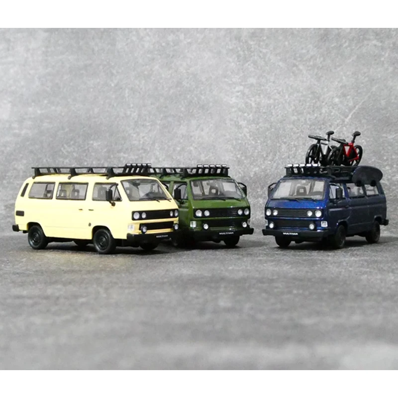 

Diecast 1: 64 Scale Vintage 1985 VW T3 B32 Travel Van With Luggage Rack Alloy Simulation Model Collection Display Toy Gifts