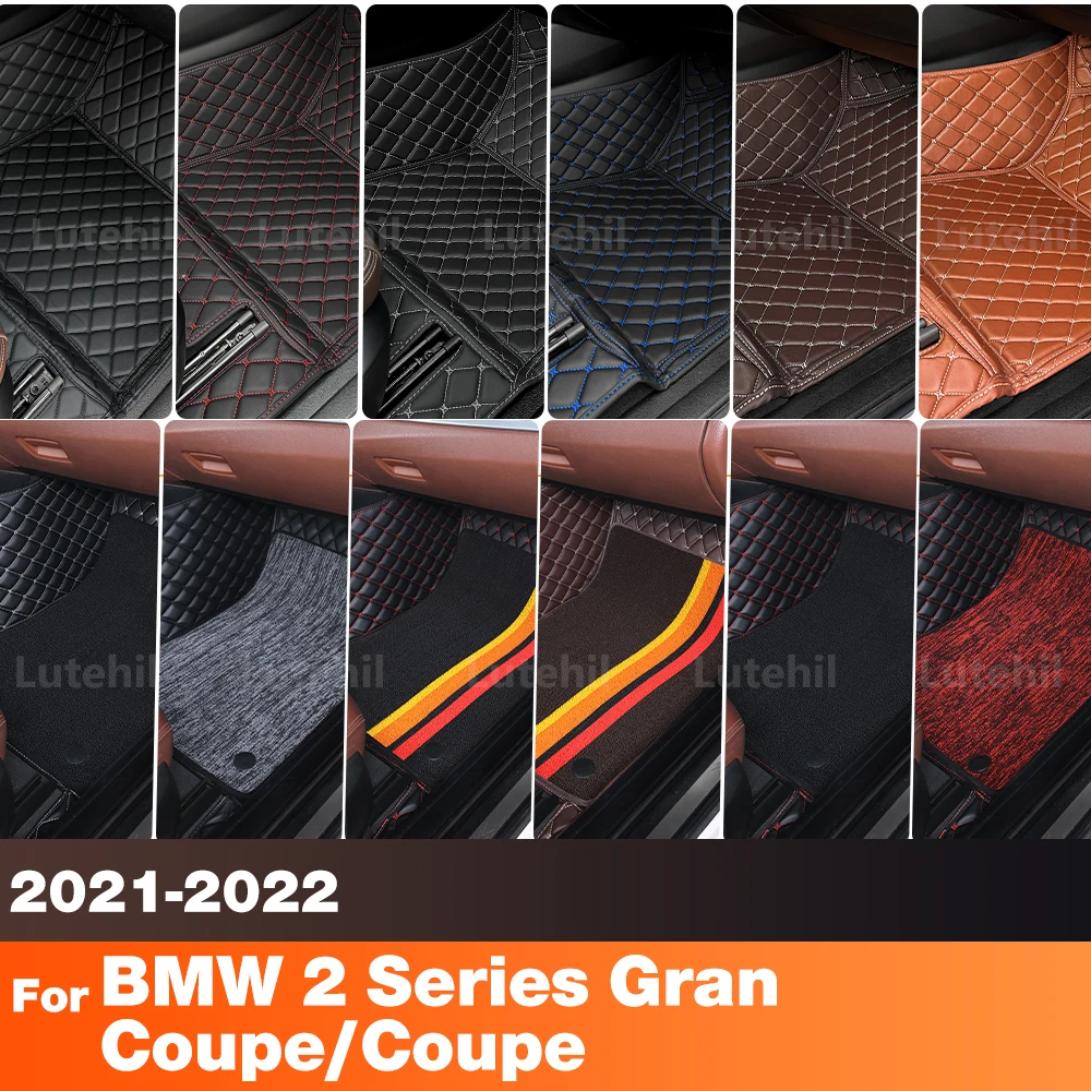 

For BMW 2 Series Gran Coupe 2021 Coupe 2022 Custom Car Floor Mats Auto Automobile Carpet Cover Interior Accessories