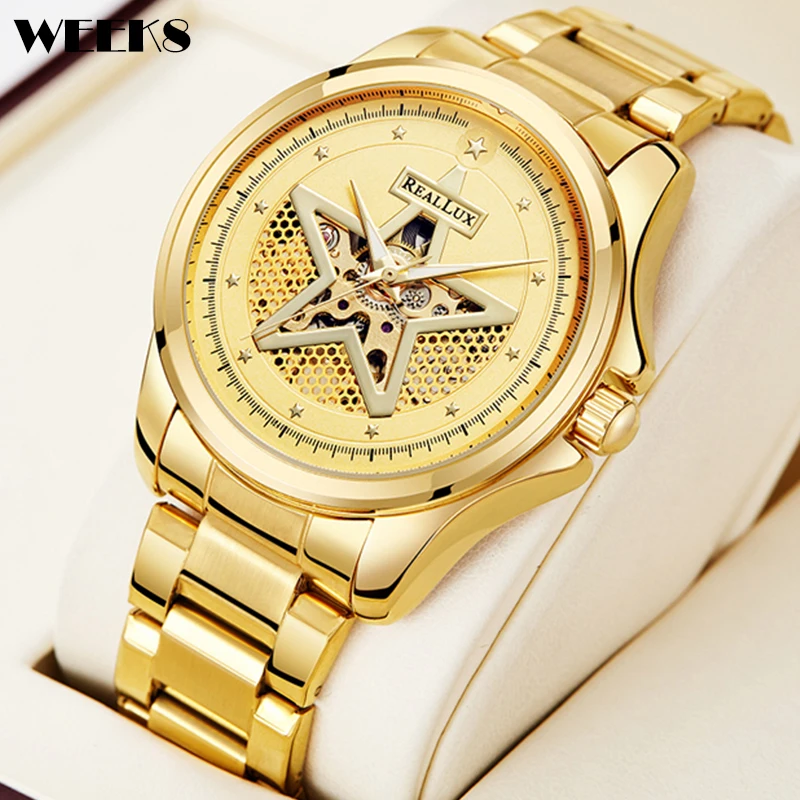 

Luxury Star Automatic Mechanical Watch Steampunk Dial Men Stars Skeleton Watches Male Orologio Clock Hombre Relogio Masculino