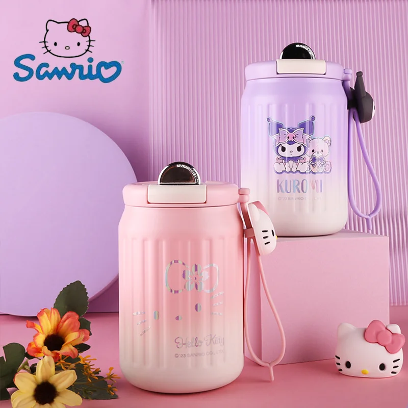 New Kawaii Sanrio Stainless Steel Coffee Mug Cinnamon Roll Kuromi316 Stainless Steel Portable Student Travel Mug Holiday Gift