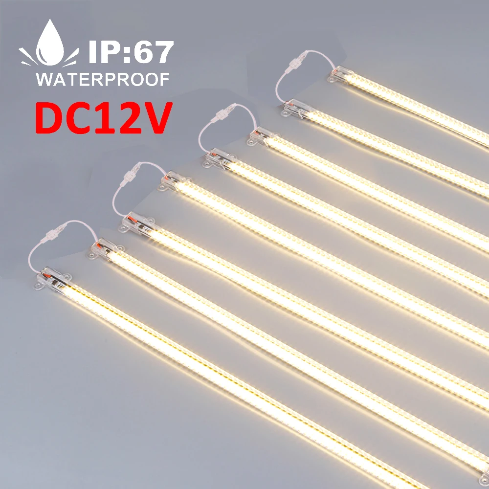 1-10PCS 12V LED Bar Lights 50cm 36LEDs SMD 5050/ 7020 Led Rigid Strip Light Waterproof Outdoor Lamp for Kitchen Garden Decor