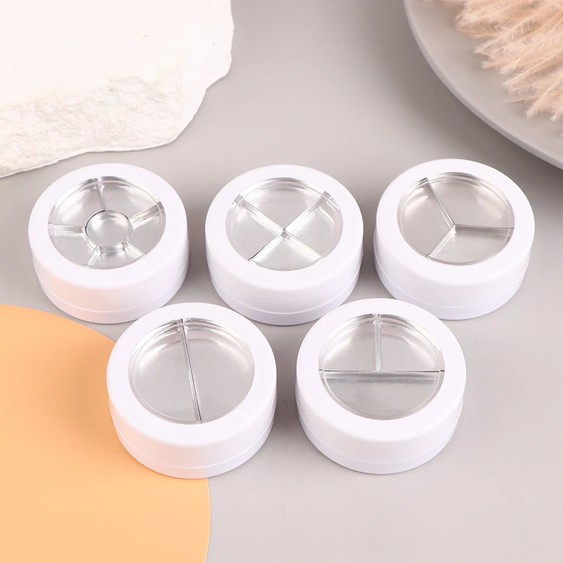 Empty Eye Shadow Case Makeup Palette Box Plastic Skylight Clear Lid Aluminum Pan Round Creamy Concealer Container