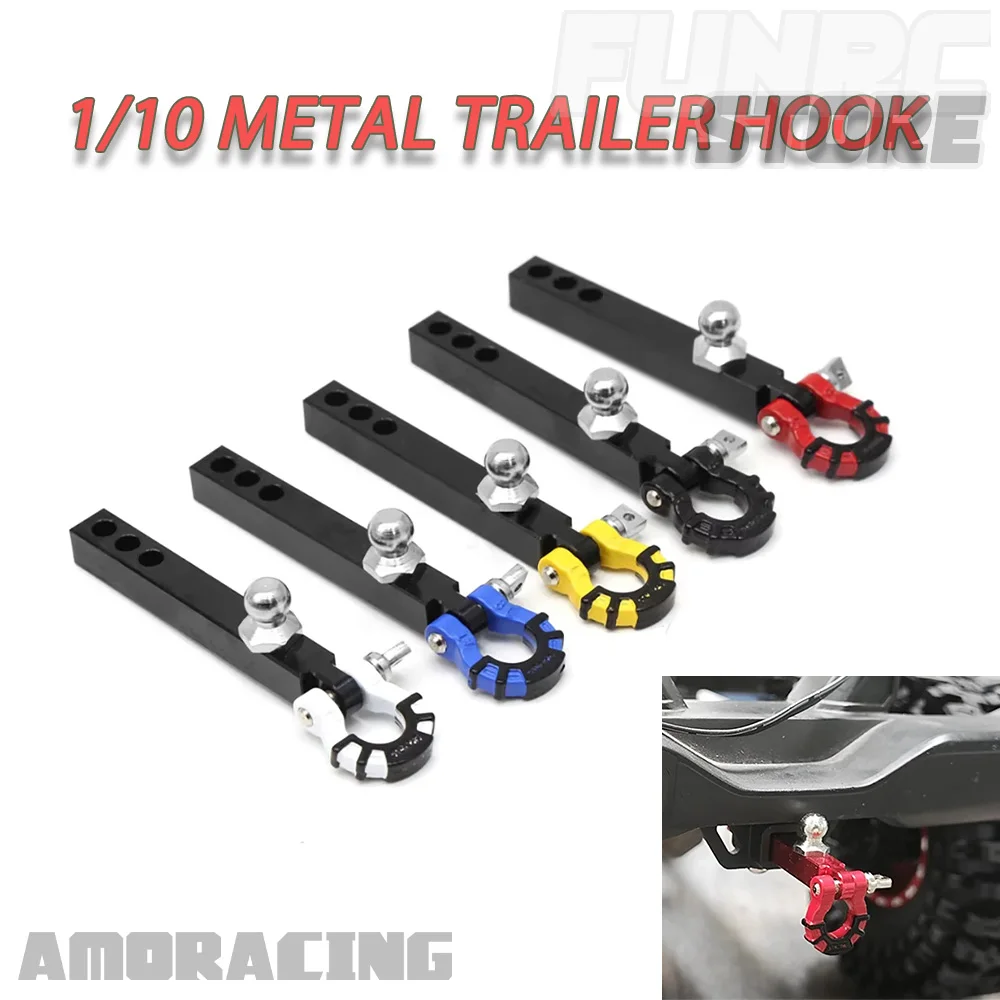 RC Model Parts 1/10 Climbing Vehicle Metal Trailer Hook Rescue Hook for SCX10 AT6 EX86190 FJ40 AT4V XT4 SU4 NT6 NT4 YK4104