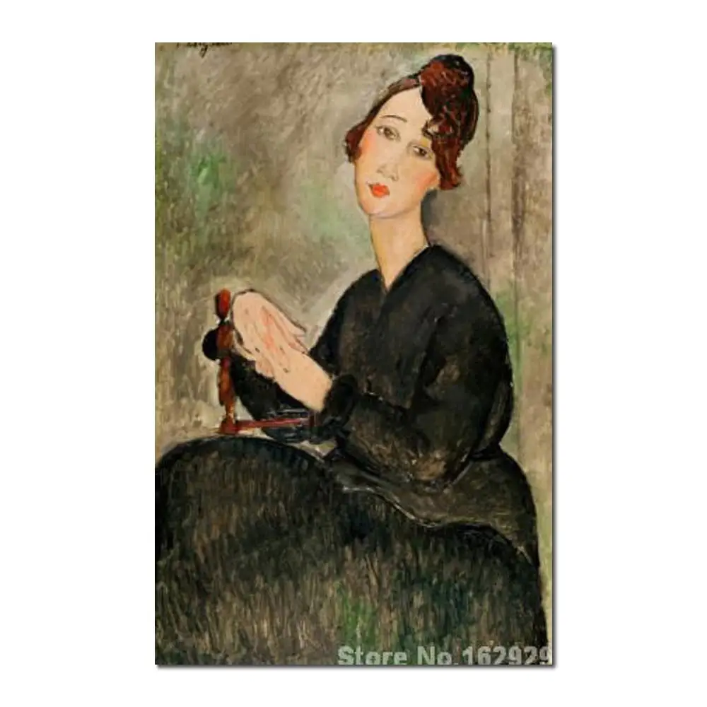 

modern colorful paintings Portrait of Dedie Hayden by Amedeo Modigliani High Quality Hand painted