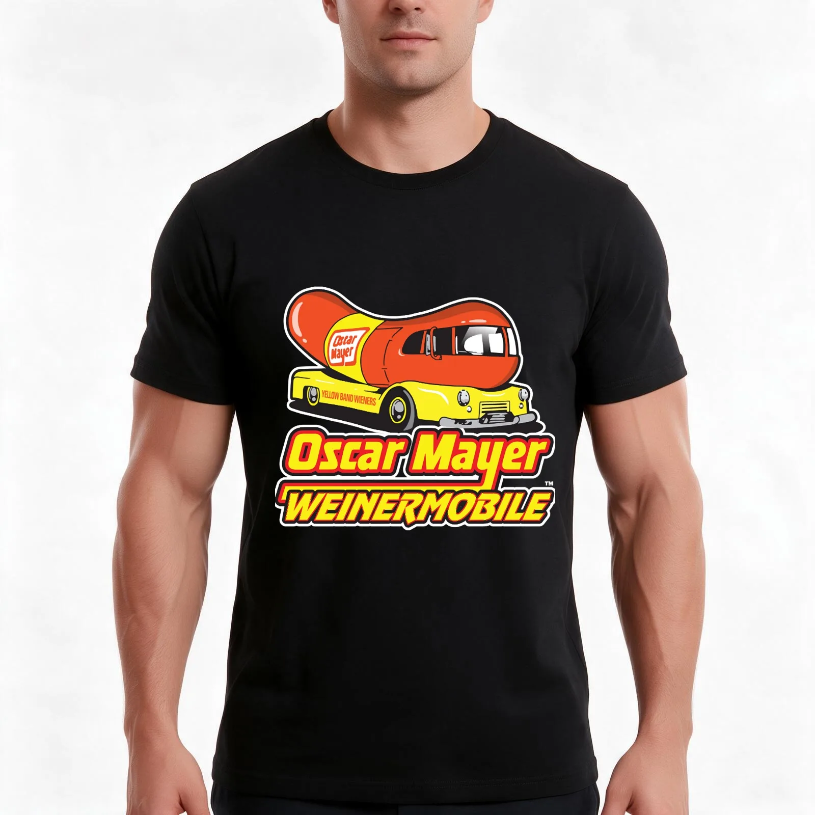 Oscar Mayer Wienermobile T-Shirt, Summer Casual Cotton Tee, Oversized Streetwear Tops, Vintage Graphic Print, Unisex Men Women