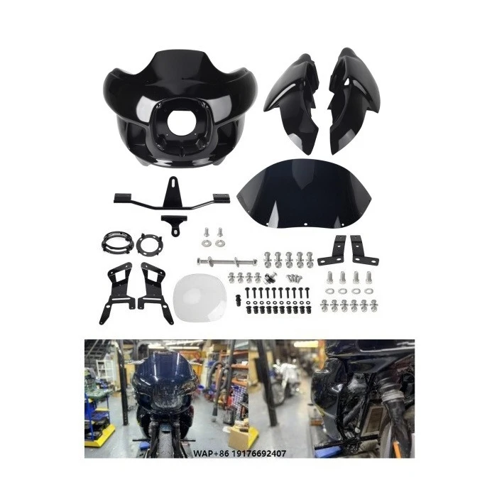 Motorcycle Headlight Upper Lower Fairing Kit for Dyna With Mid-control Models 2006-2017