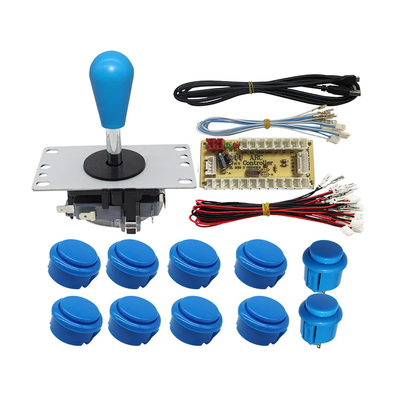 Arcade Joystick Kit 1 or 2 players copy sanwa Push button Zero Delay board For PC, PS3 and Pandora Games Portable retro controll