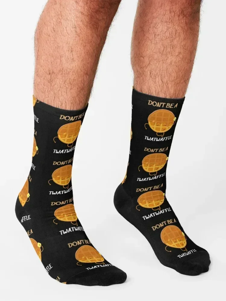 DONT BE A TWATWAFFLE (with butter) - Twat humor Socks golf Sports Non-slip funny sock Men's Socks Luxury Women's