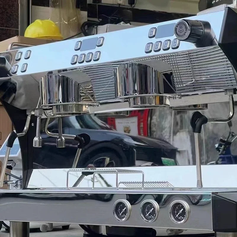 Double head Italian professional multi-boiler coffee milk tea shop large steam