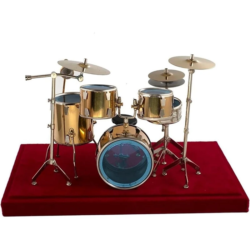 Miniature Jazz Drum Kit Model Mini Drum Cymbal Musical Instrument Model Drum Set Adult Miniature Drum Kit