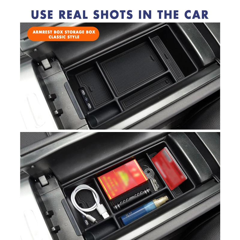 Center Console Organizer For Mercedes Benz C-Class 2022 C200L C260L Armrest Storage Box Easy Install Upgrade Vehicle Accessories