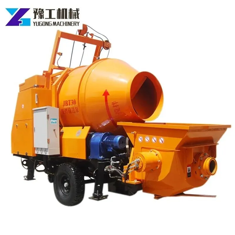 YG Diesel Engine Trailer Concrete Pumps Small Mini Mixer Pump Forced Mobile Machine Lowest Price JBT30