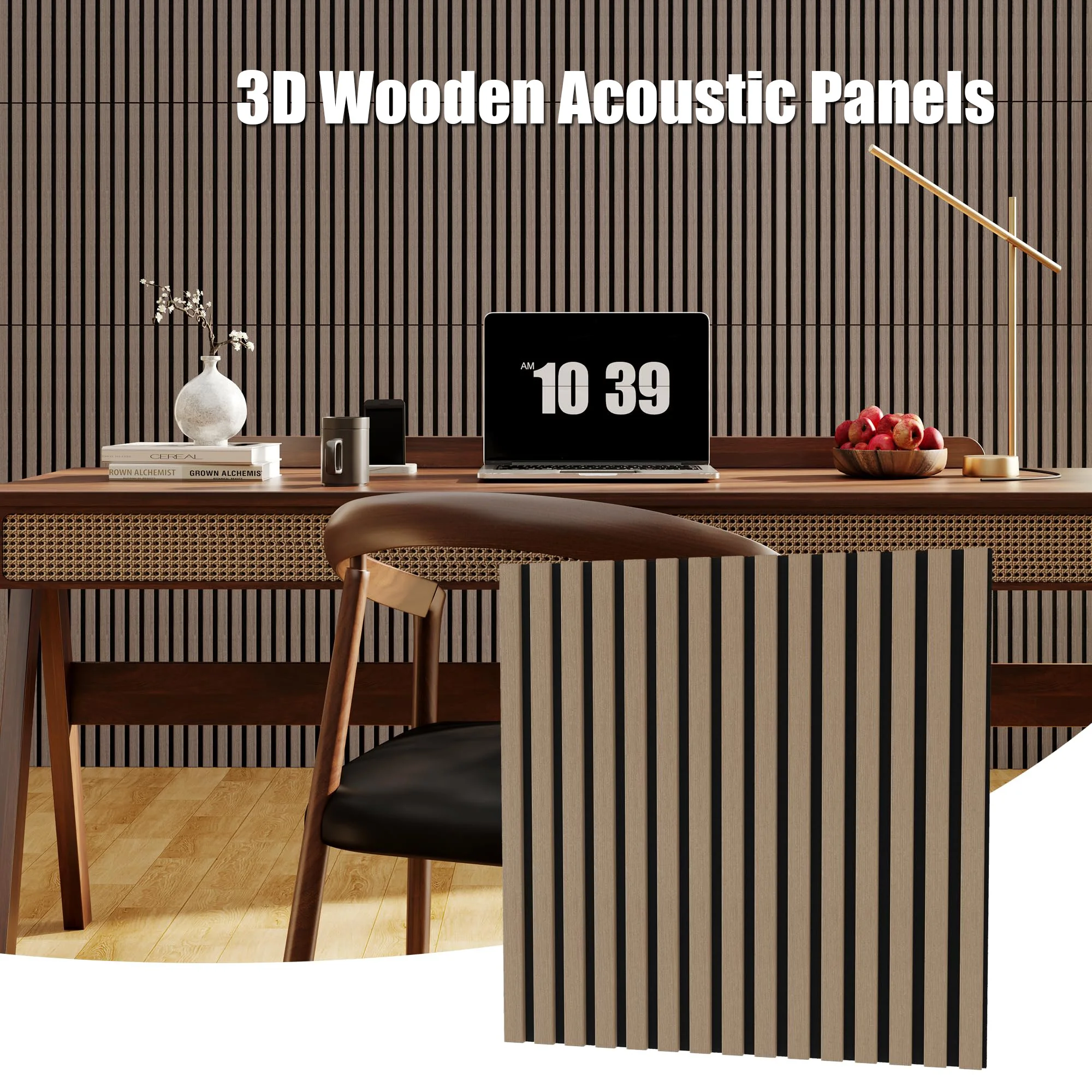 

3D Wooden Acoustic Panels for Walls – Decorative MDF Sound Absorbing Panels Noise Reduction for Home/Office/Studio,Easy Install