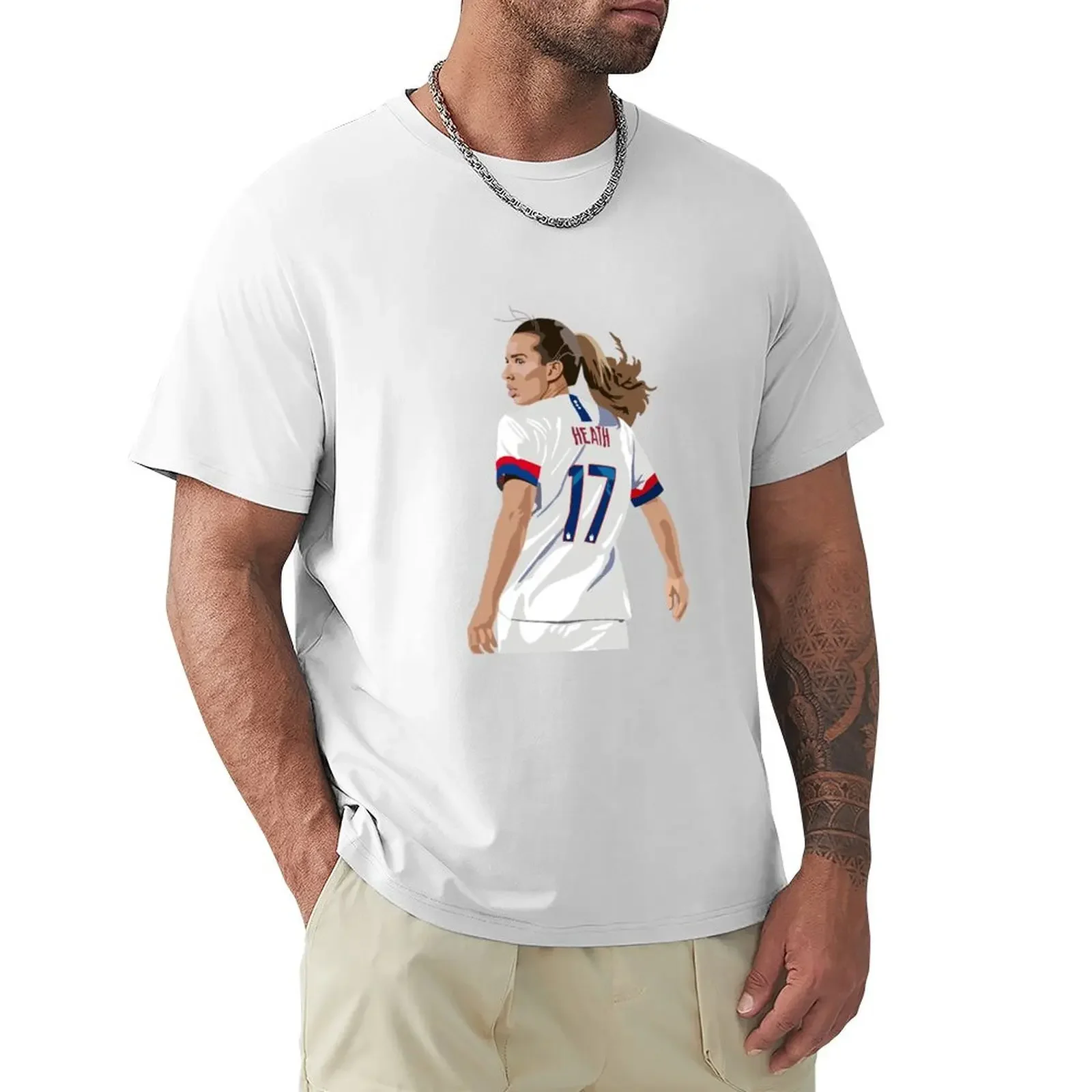 tobin heath away jersey T-shirt Short sleeve tee summer clothes funnys Aesthetic clothing designer t shirt men