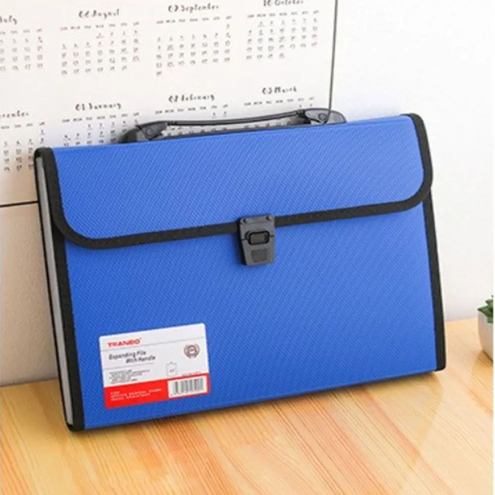 

A4 13 Pocket Briefcases Expanding File Accordion Document Organiser Document Bag Storage Wallet Paper Folder