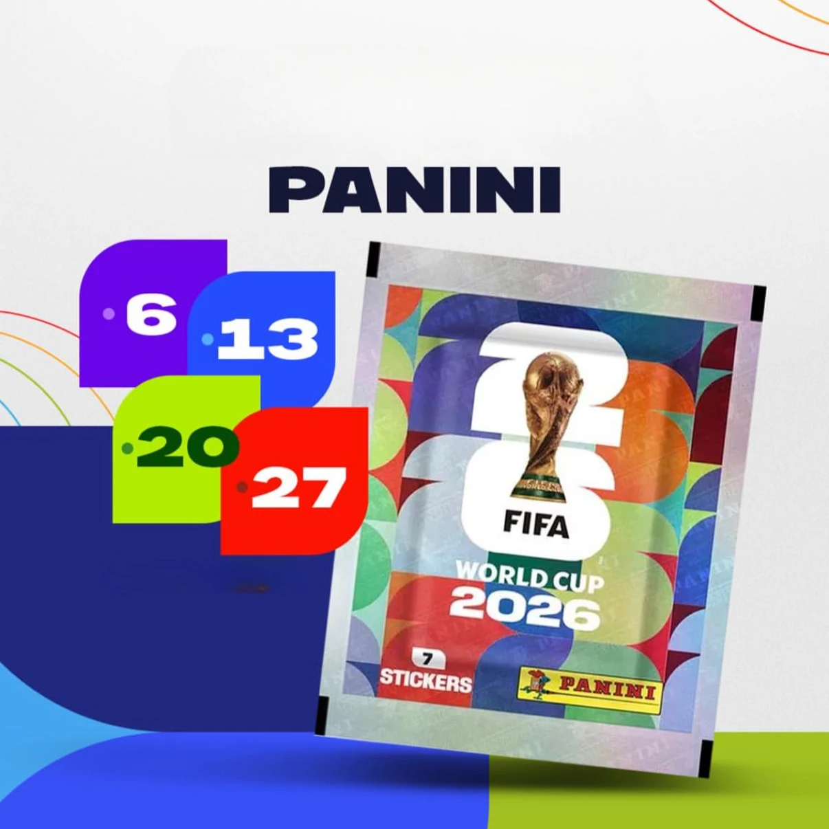 International Version Panini 2026 FIFA World Cup Genuine Blind Box Sticker Collection Limited Football Souvenir Holiday Gifts