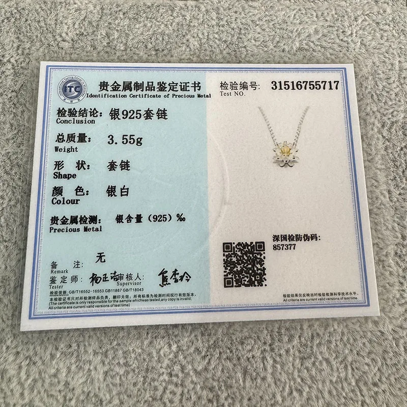 925 Sterling Silver lotos Naszyjniki i wisiorki dla kobiet Fashion Lady Festival Gift Sterling-silver-jewelry — zdjęcie 7