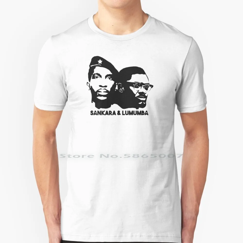 Thomas Sankara & Patrice Lumumba T Shirt 100% Cotton Thomas Sankara Patrice Lumumba Black History Month Democratic Republic Of