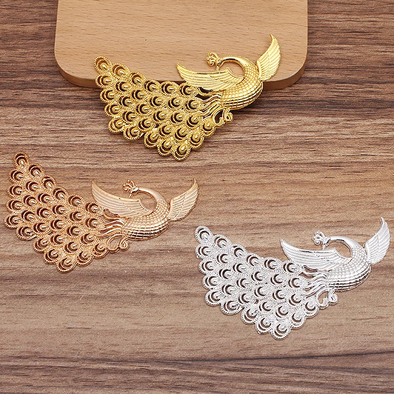 BoYuTe (20 Pieces/Lot) 54*75mm Alloy Peacock Jewelry Materials Diy Hand Made Accessories Parts