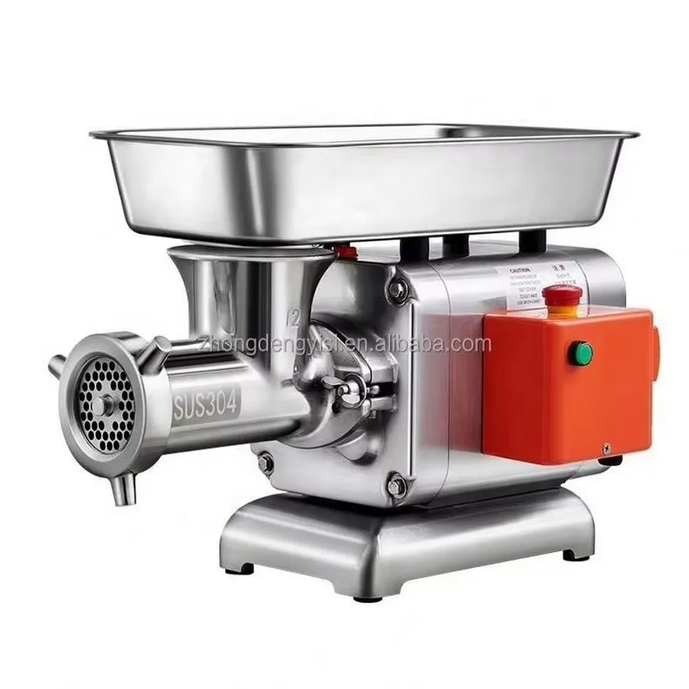 Commercial Heavy Duty Stainless Steel Meat Grinder with German Motor for Butcher Shop and Restaurant Use Brand New