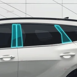 For Kia Sportage NQ5 2022-2023 Window Center Pillar Protective Film Anti-scratch Cover Car Protector Exterior Accessories TPU