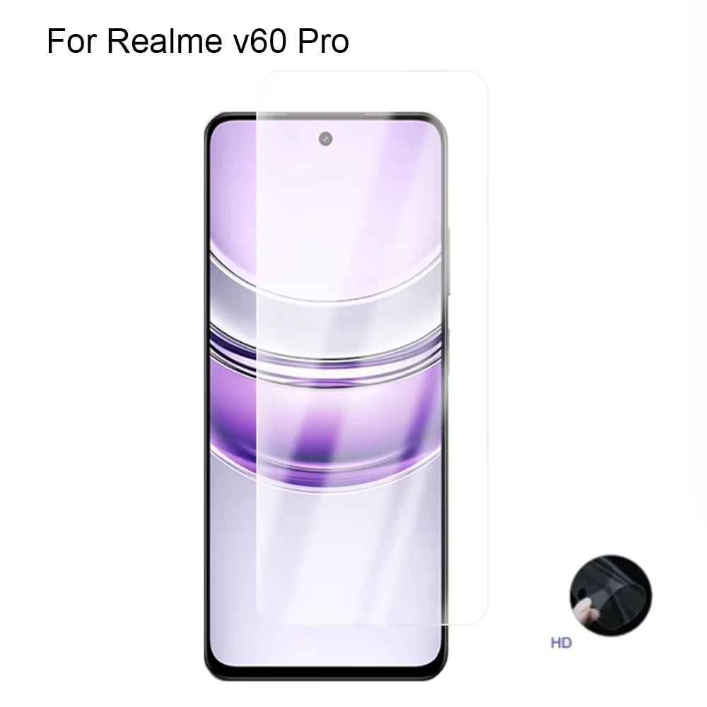 2 قطعة فيلم لينة الهاتف ل Realme v60 برو فيلم واقية ل Realme v 60 برو واقي للشاشة السينمائي وليس الحماية الزجاجية