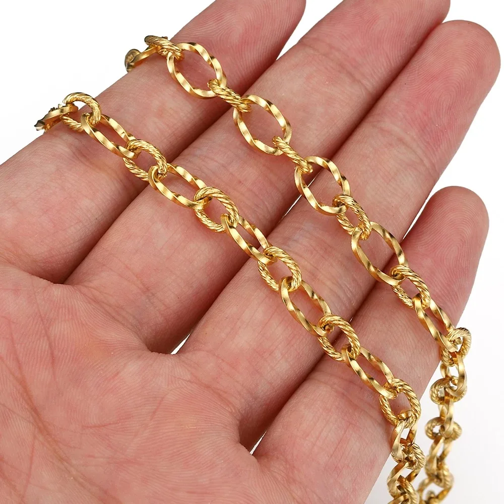 1Meter Stainless Steel Brass Metal Thick Cable Chain For Jewelry Making Handmade DIY Bracelet Necklace Components