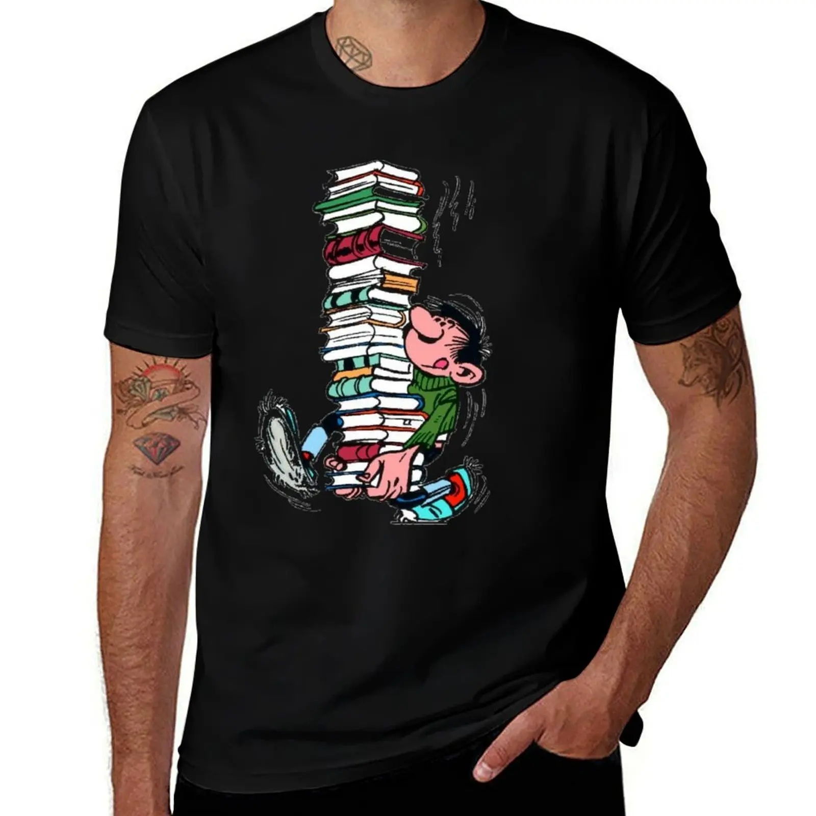 

Gaston lagaffe T-Shirt man t shirt summer funny t shirts cotton t shirt man luxury T-Shirt