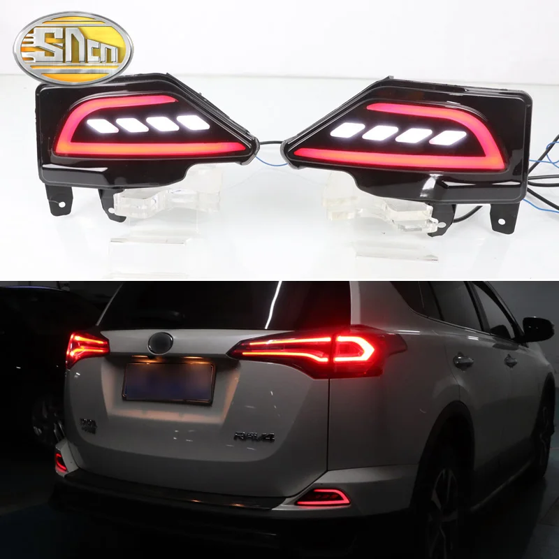 

4-in-1 Function LED Reflector Lamp Rear Fog Lamp Bumper Brake Turn Signal Reverse Light For Toyota RAV4 RAV 4 2016-2018