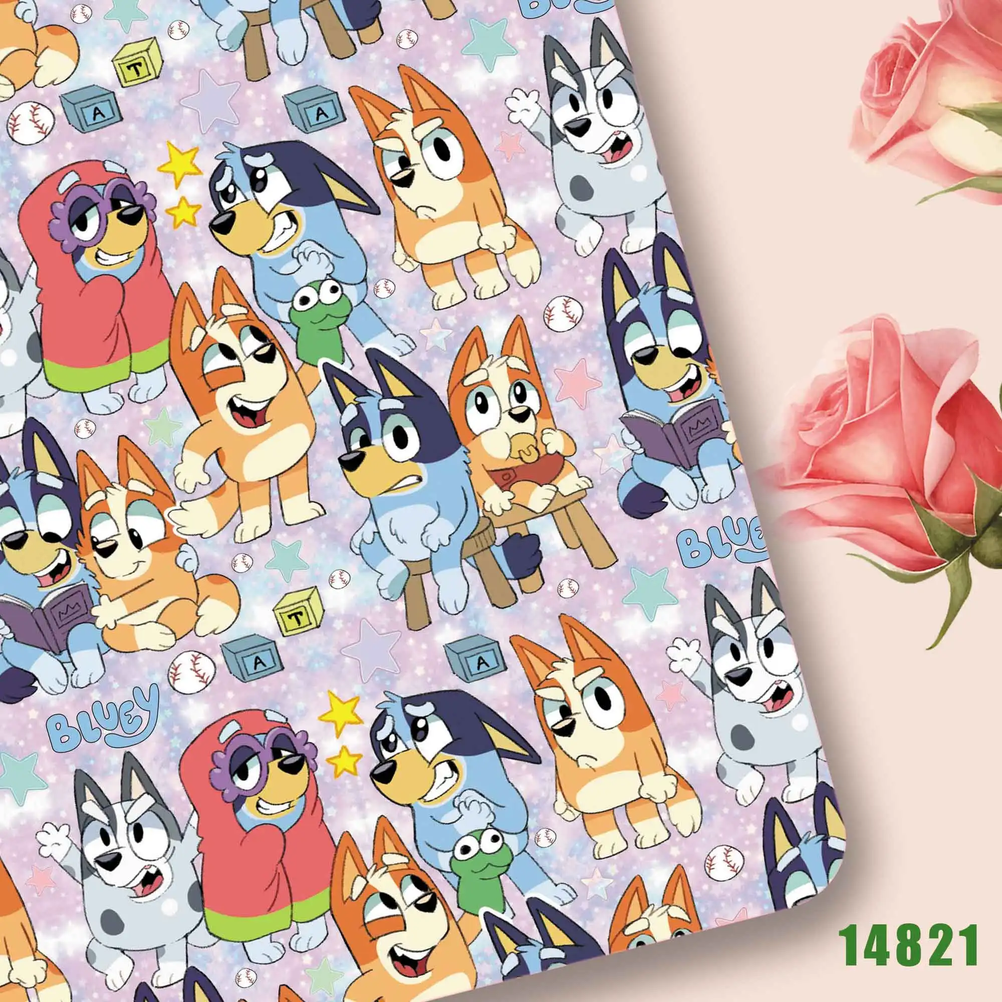 140x50CM stof cartoon blauwe stof patchwork weefsel kind thuis textiel naaien pop jurk gordijn polyester katoenen stoffen