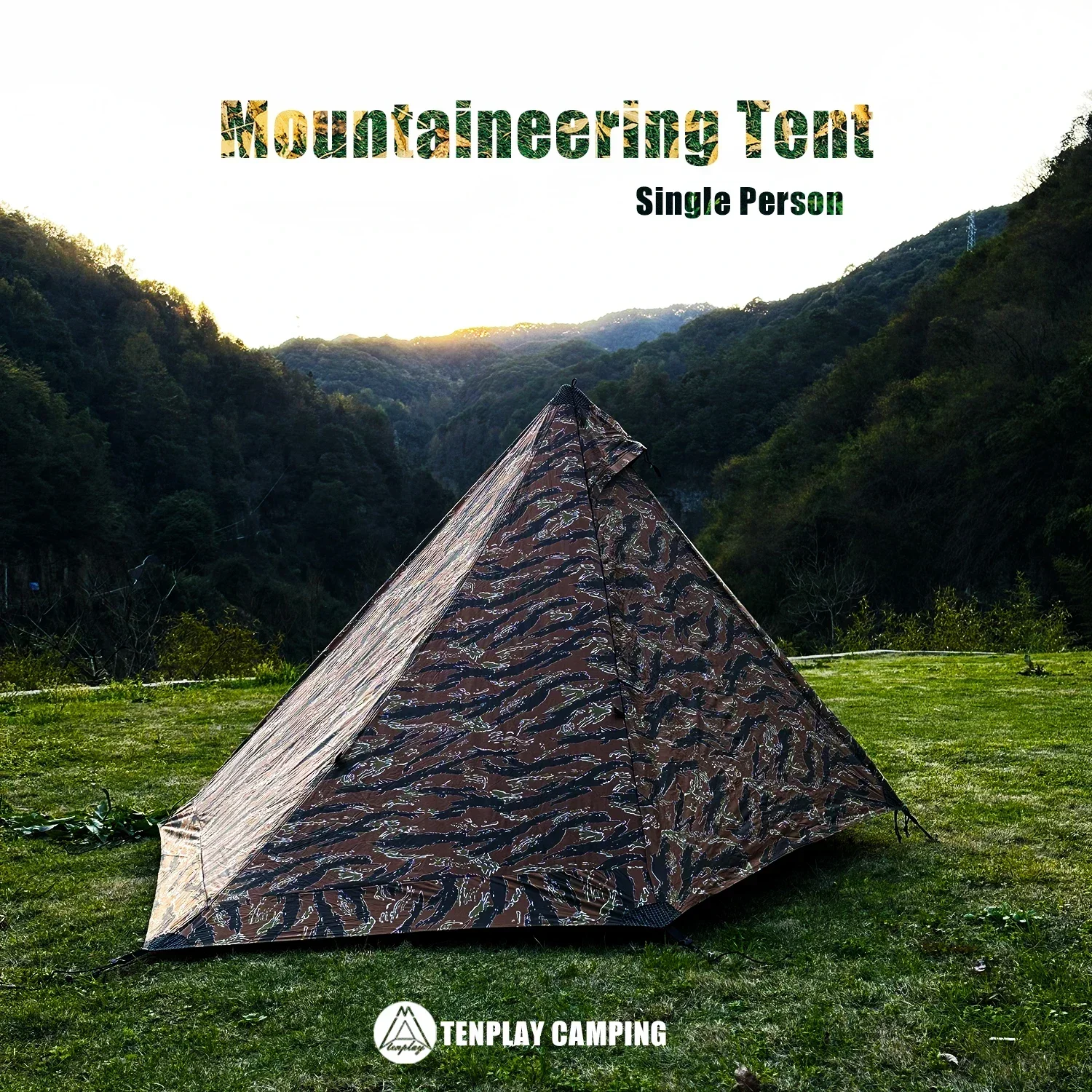 

TENPLAY Ultralight 1 Person Camping Tent 20D Nylon 5000mm Waterproof Backpacking Tent Easy Setup Outdoor Mountaineering Tent
