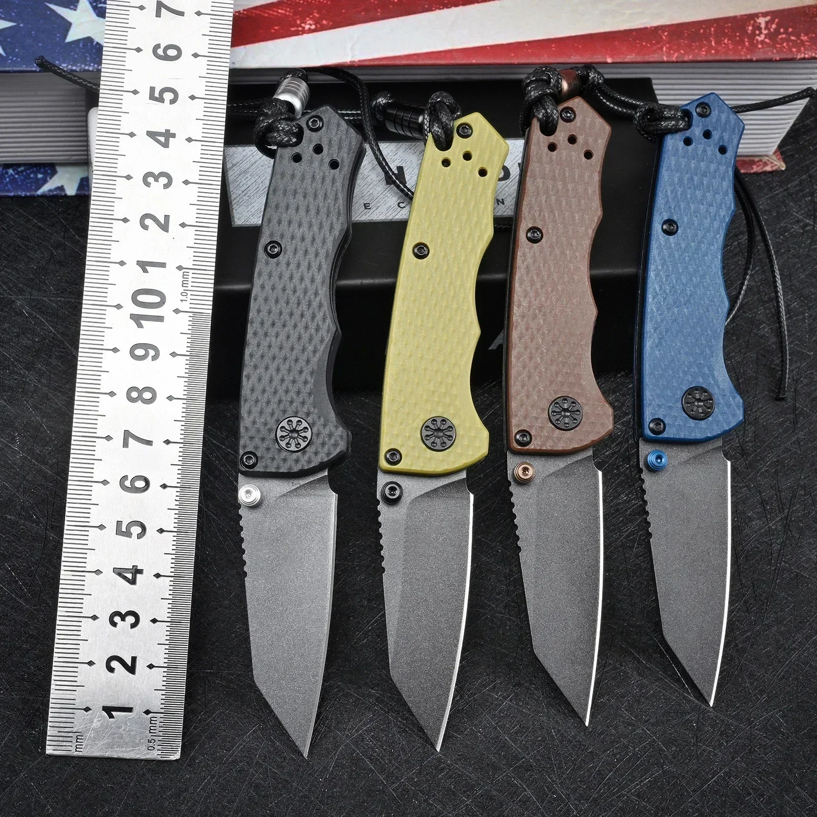 BM 290 290BK Full Immunity Nylon Handle Mini Pocket Knife Marked M4 Steel Blade Outdoor Multifunctional Camping Hunting EDC Tool