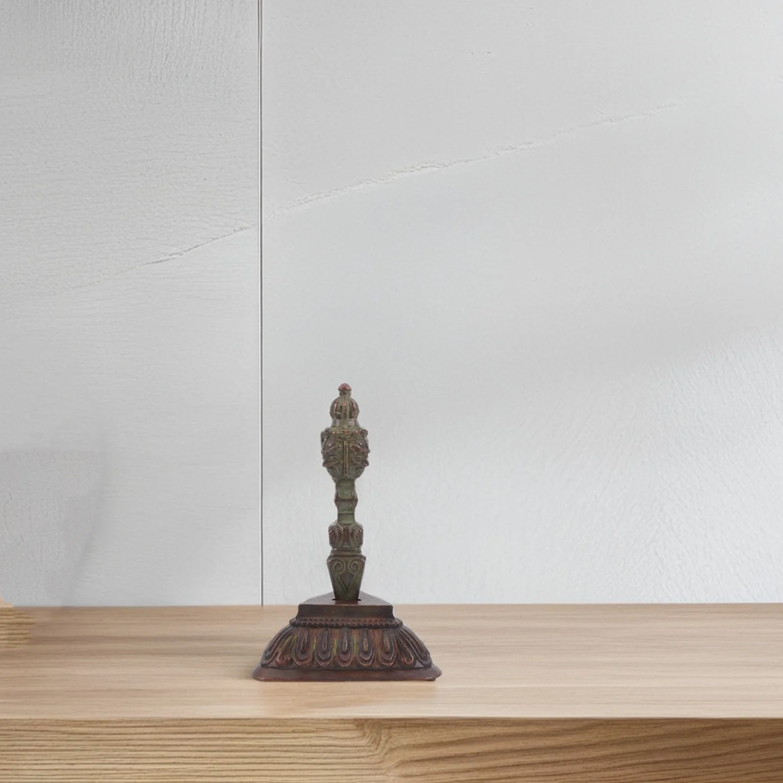 1 مجموعة البوذية التبتية فاجرا النحاس دورجي طقوس قطعة أثرية مع حامل ديكور المنزل البوذية رمز تمثال صغير #2