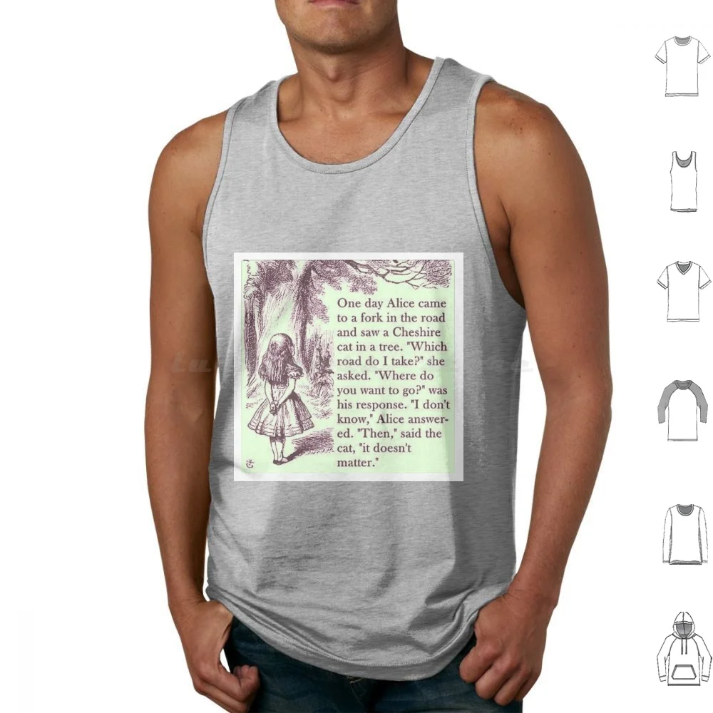 Alice In Tank Tops Print Cotton Alice In Tim Burton Lewis Carroll Quote Books Literature