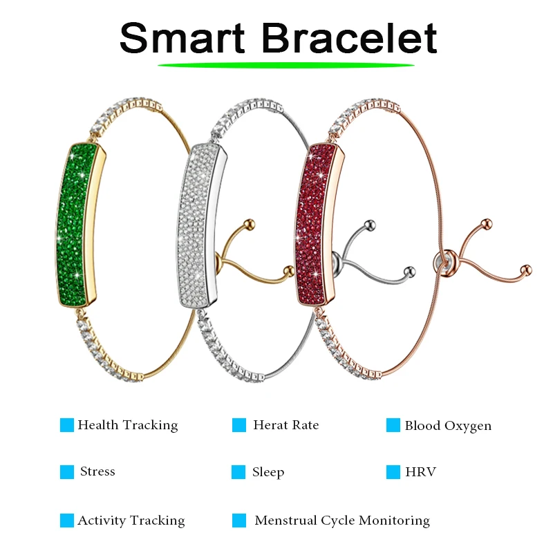 

Новый женский умный браслет с пульсометром, кислородом в крови, шагомером сна и часами для мониторинга здоровья, женский спортивный ремешок с цепочкой