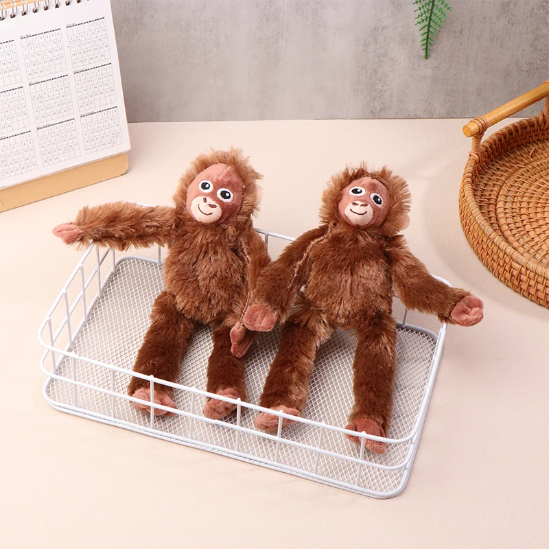 Cartoon Gorilla Plush Toy Chimpanzees Monkey Pendant Soft Stuffed Doll Keychain Backpack Car Bag Key Ring Decor Kid Gift