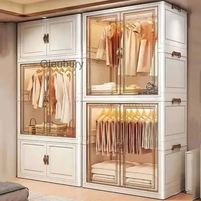 Bedroom Luxury Door Organizer Storage Partitions Wardrobe Space Saving Cheap Simple Closet Clothes Vestidores Trendy Furniture