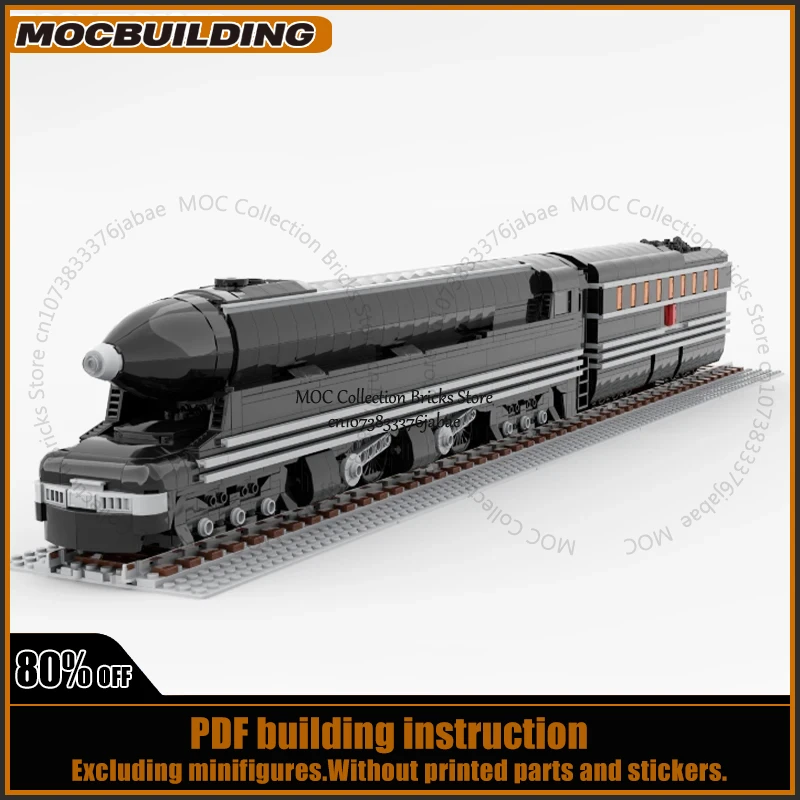 

Пенсильванія Железная дорога MOC Строительный блок PRR S1 Уровень Дуплекс Паровой локомотив Кирпичи Большой двигатель Модель поезда Игрушка Рождественские подарки
