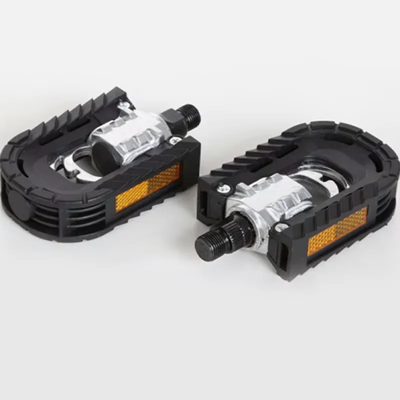1pair Mountain Bike Pedals Durable Anti-slip Folding Pedal Universal Footboard Reflective Sheet Bicycle Part