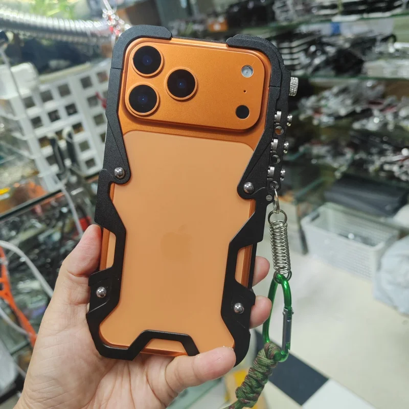 

Luxury Armor Aluminum Metal Frame Bumper Phone Case For iPhone 17 Pro Max Ultra-Thin Screw Shockproof Cover For iPhone 17 Pro