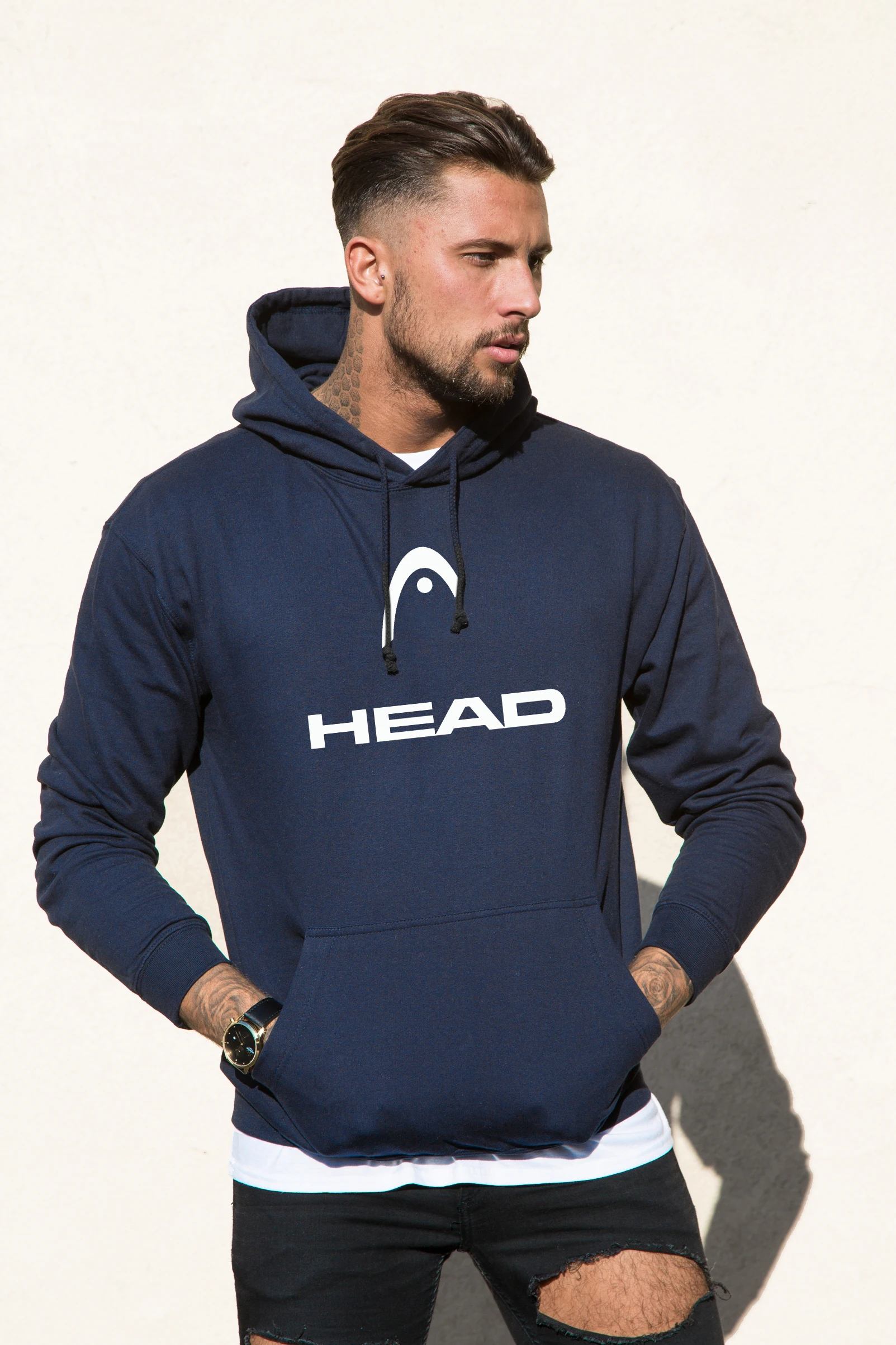 Outdoor sports jogging hoodie HEAD men's daily casual hoodie hot selling casual versatile all season men's clothing