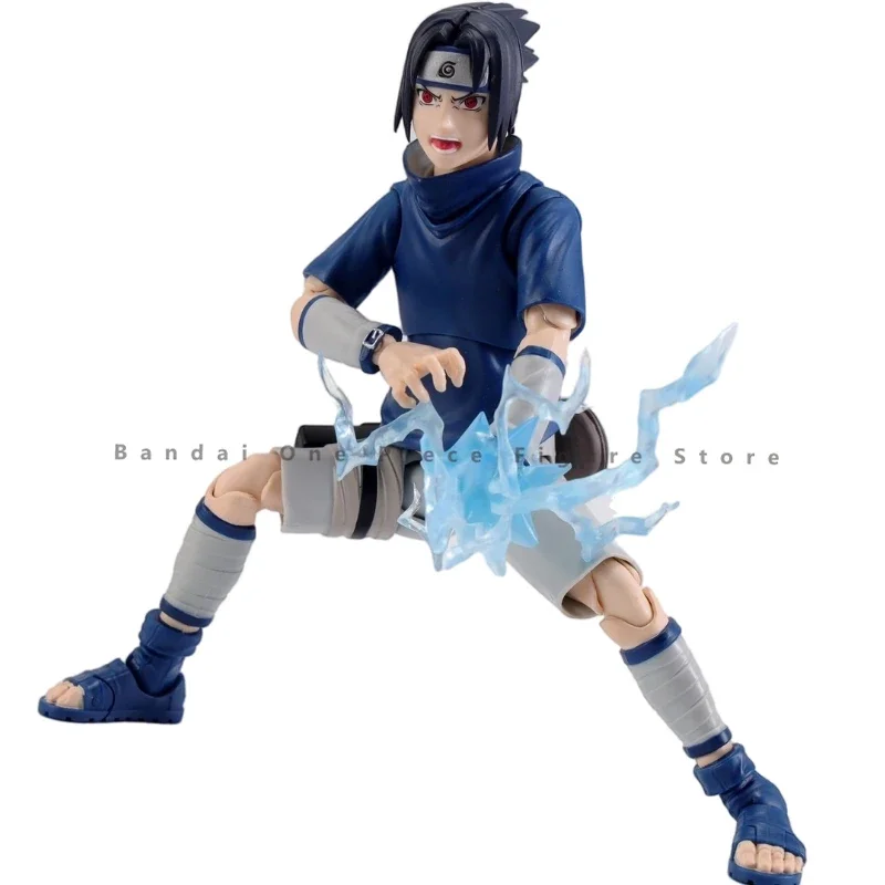 In Stock Original Bandai Naruto SHF Uchiha Sasuke Action Figures Animation Model Genuine Collector Hobby Anime Gifts for kids