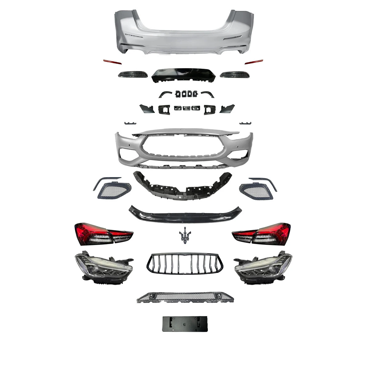 Hot-selling Front Bumper Rear  Grille Kit Assembly PP Material Auto Accessory For Maserati