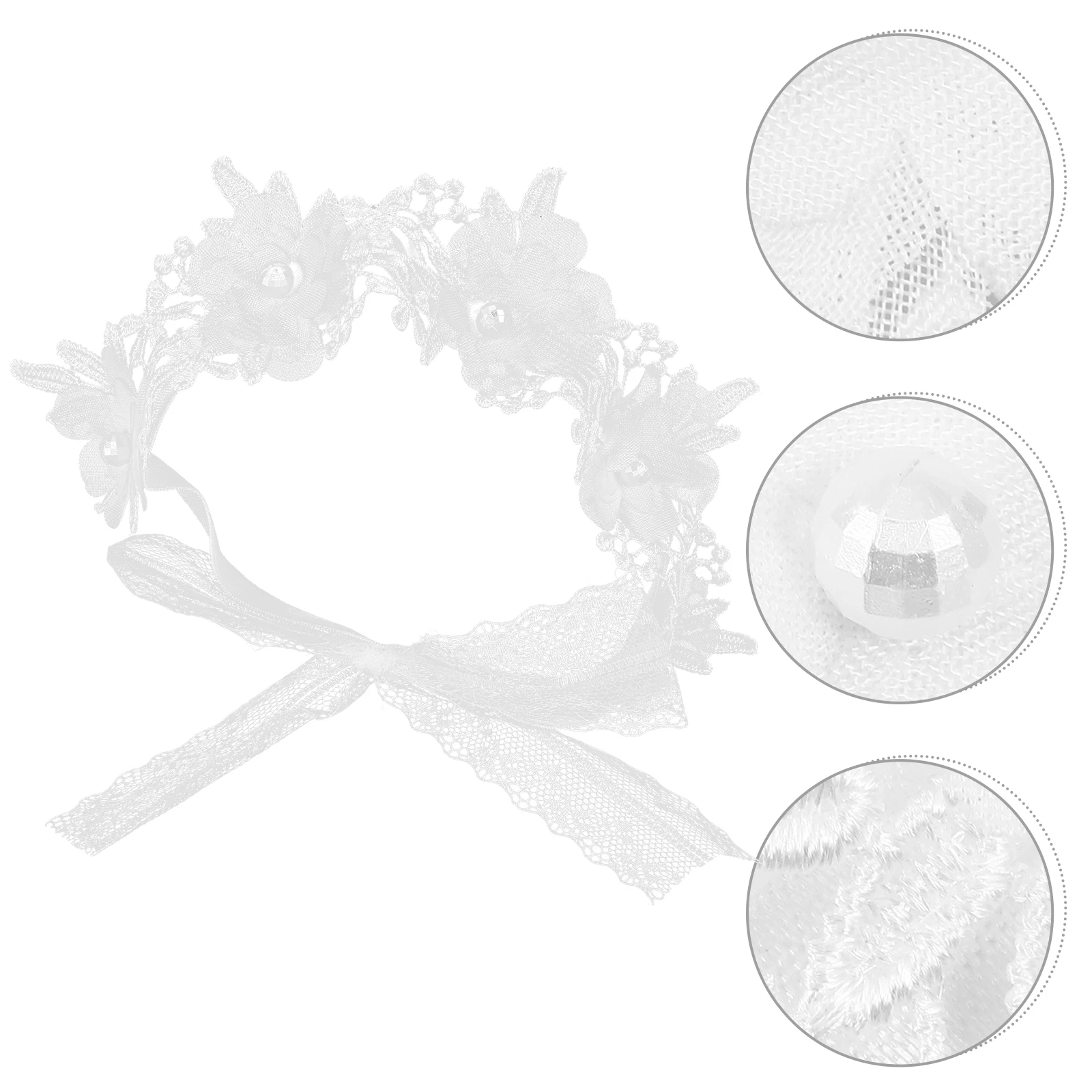 

Lace Headband Baby Girl Flower Decorative Headpiece Polyester Newborn Hair Accessories Toddler Floral Girls Soft Comfort